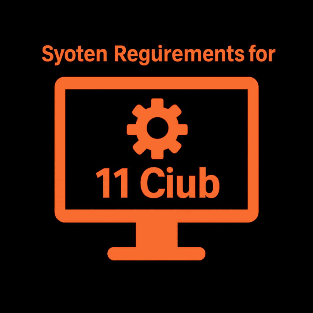 Icon representing system requirements for 11 Club.