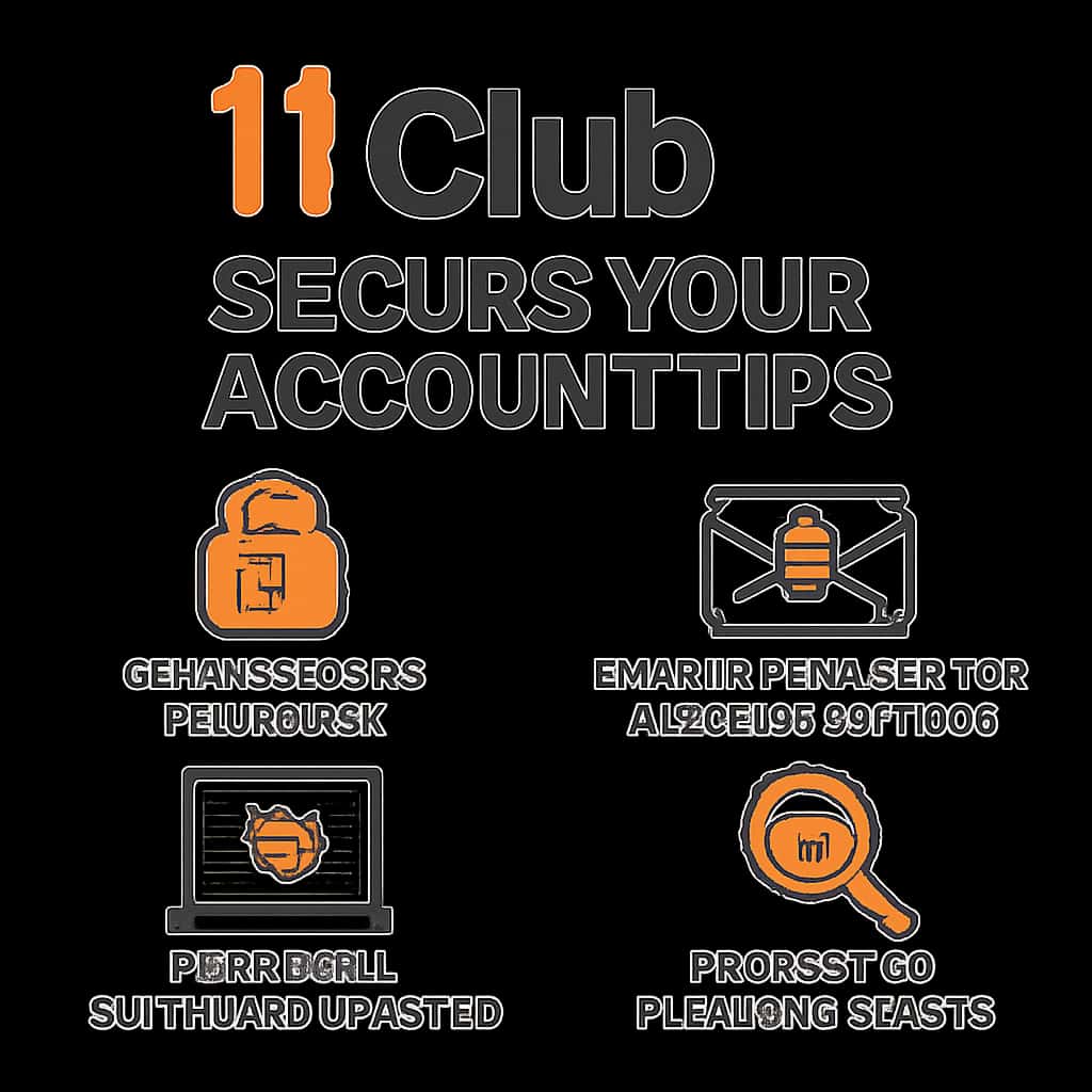 Diagram illustrating the steps to secure your 11 Club account.